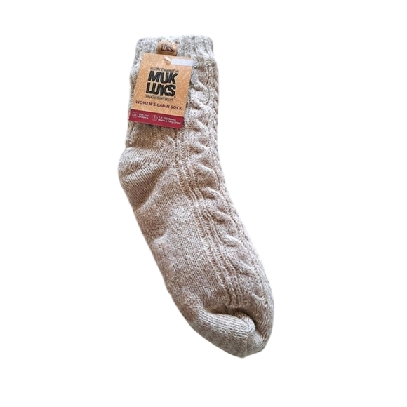 Muk Luks Women's Cabin Sock - Cream - Picture 1 of 4